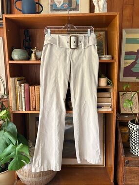 Y2K Downtown Girl Belted Corduroy  Flares Santa Barbara M